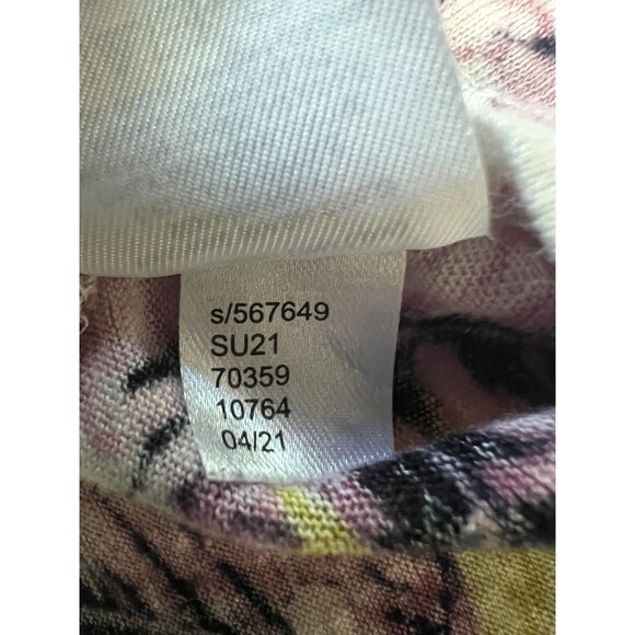 LOFT Linen Purple White Yellow Tropical Hawaiian Print Tank Top - Women's S - Picture 5 of 8